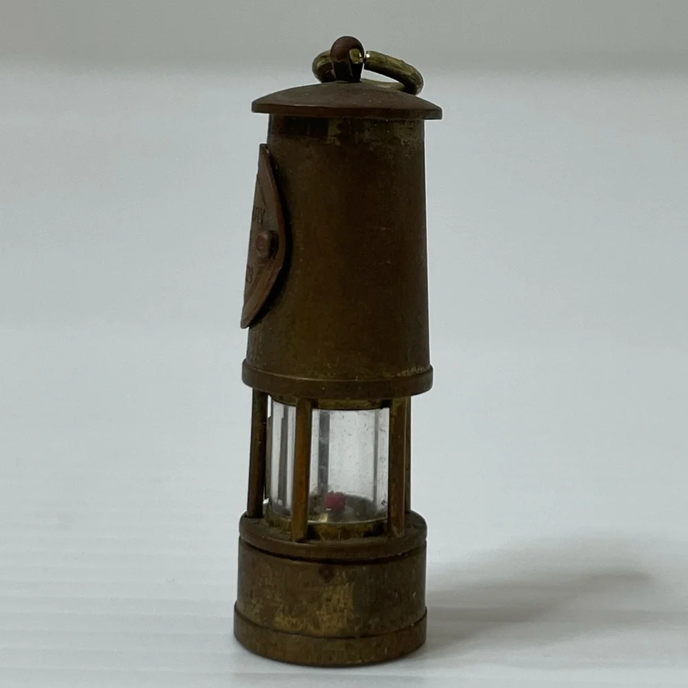 Vintage Rare Miniature Miners Safety Lamp England